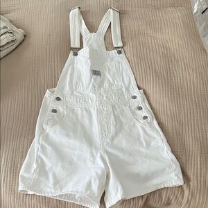 Levi’s White Denim Overalls